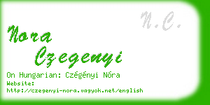 nora czegenyi business card