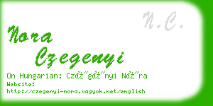 nora czegenyi business card